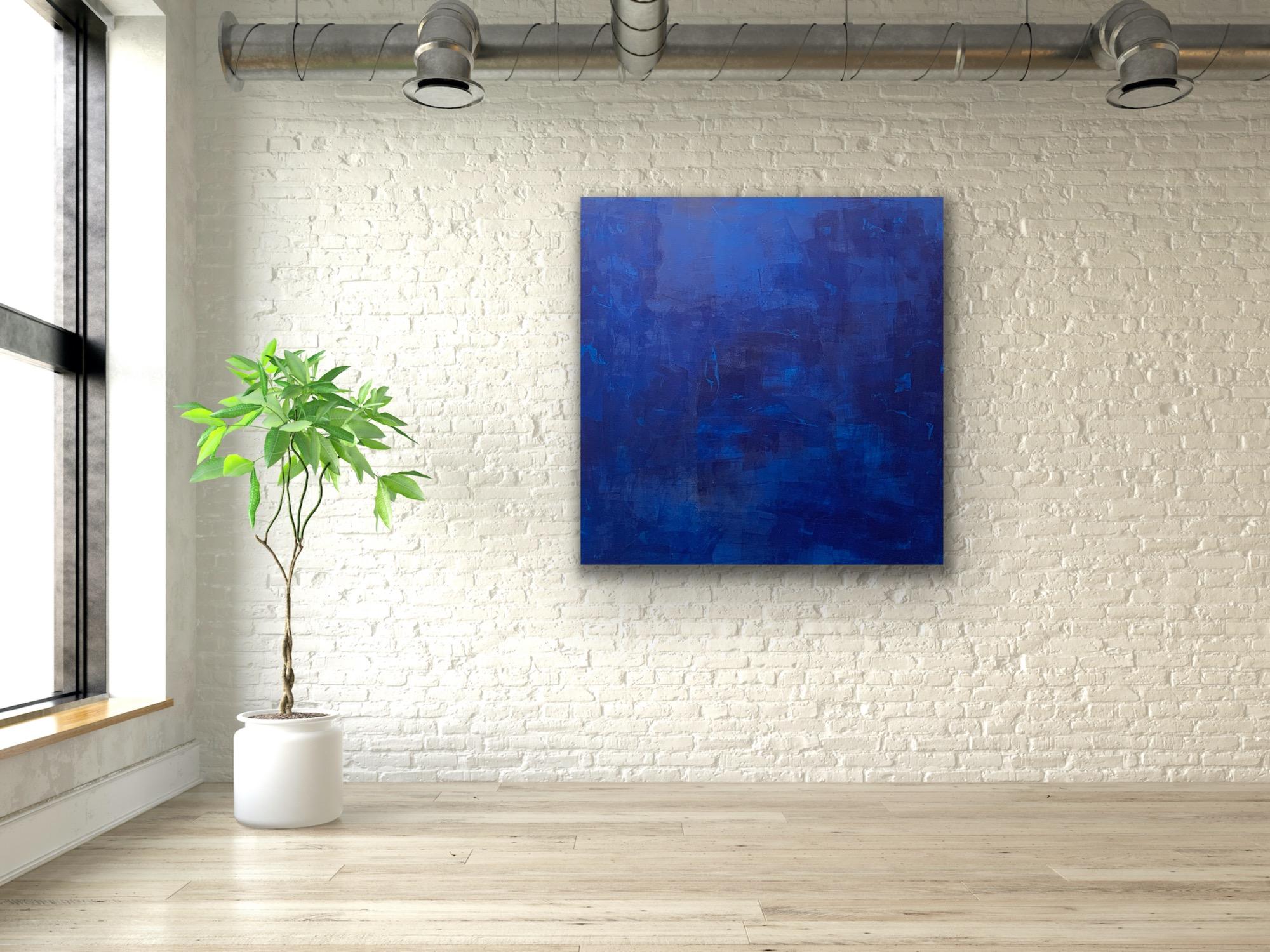 The deep sea, Contemporary ocean, dark blue, ocean essence, Florida art For Sale 4