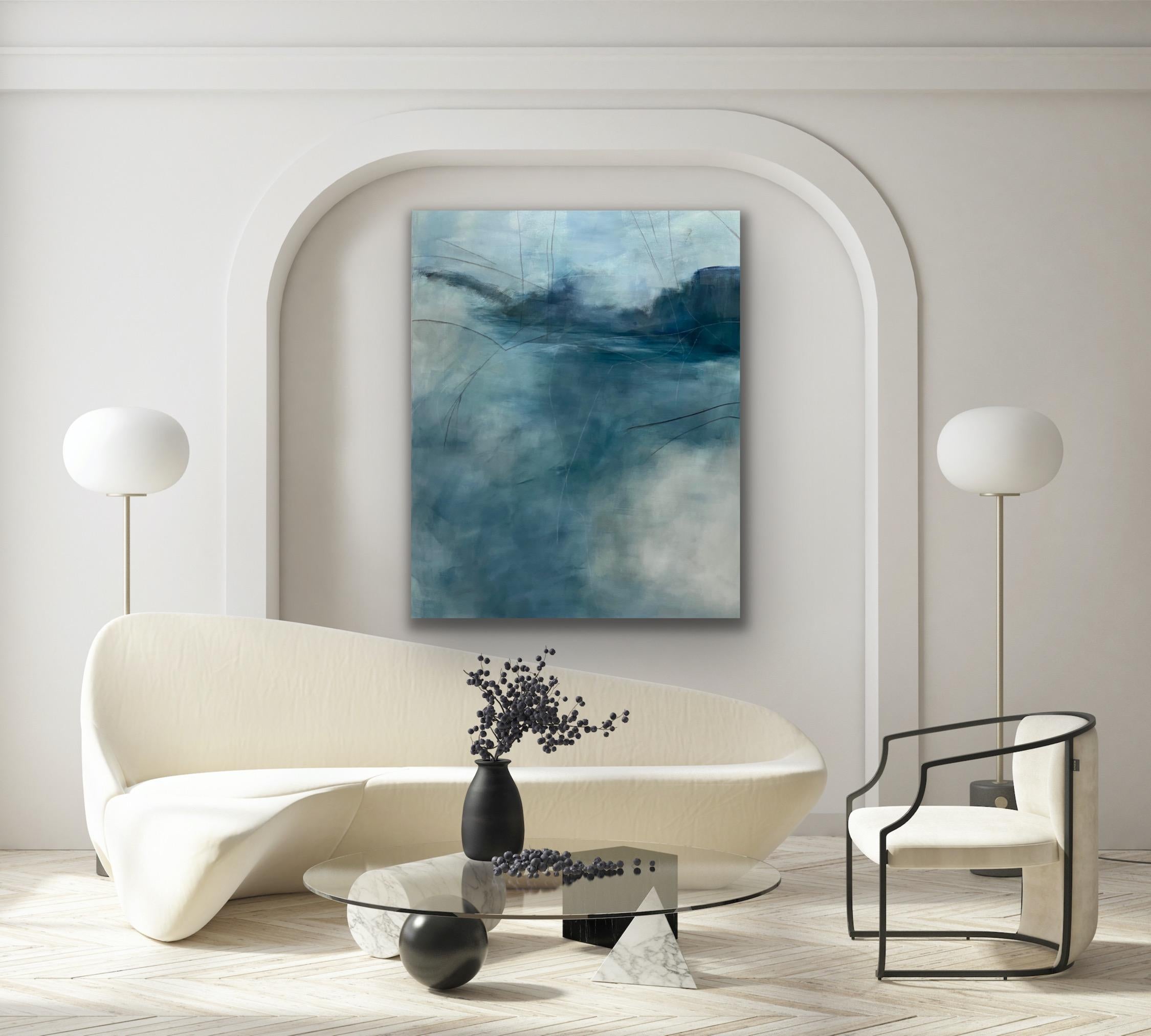 Sense of spirit, From the Chestatee River portfolio, contemporary water, blue For Sale 10