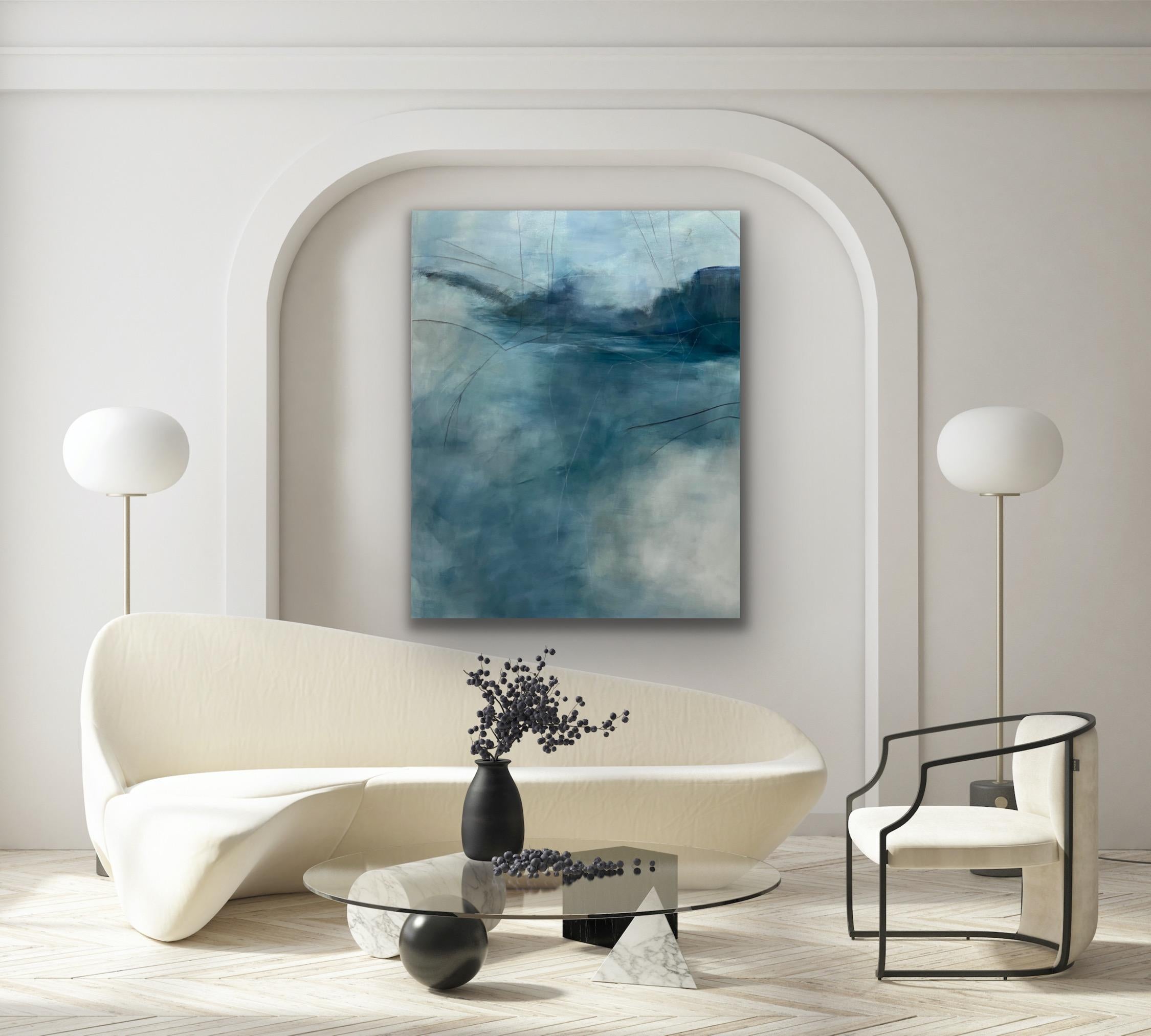Senso dello spirito, Dal portfolio del fiume Chestatee, acqua contemporanea, blu in vendita 11