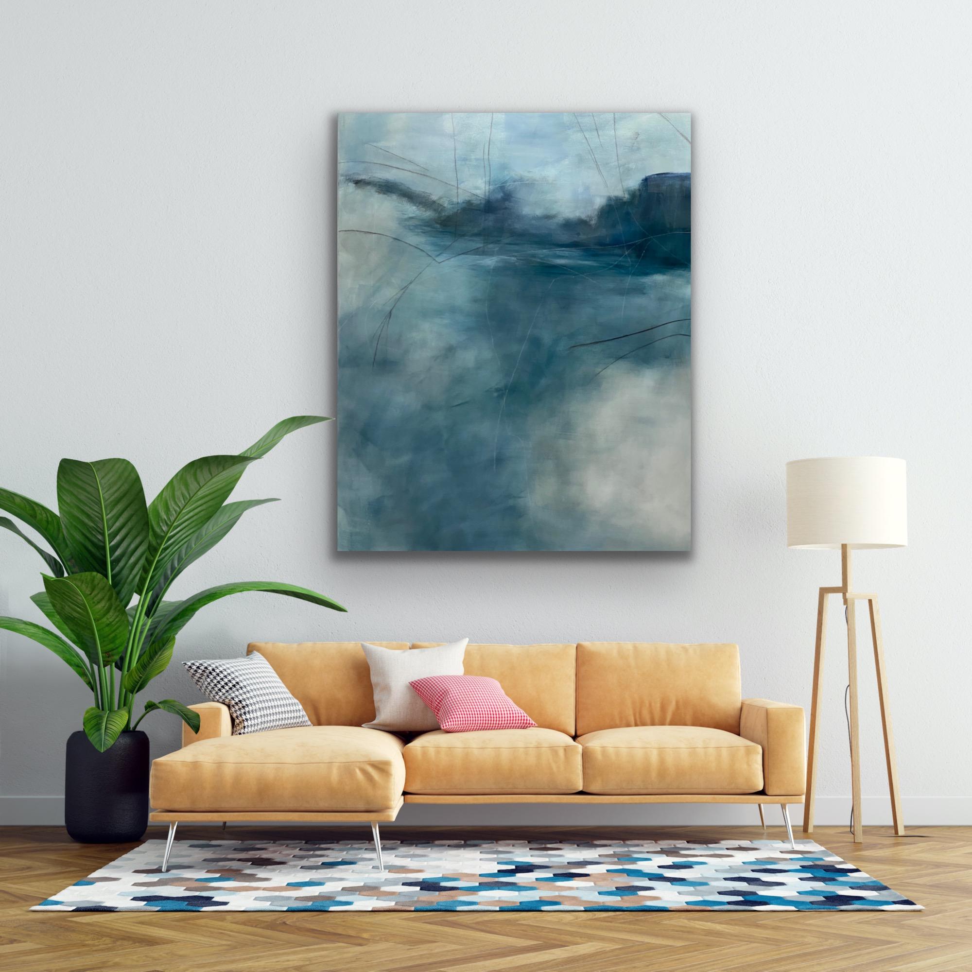 Senso dello spirito, Dal portfolio del fiume Chestatee, acqua contemporanea, blu in vendita 14