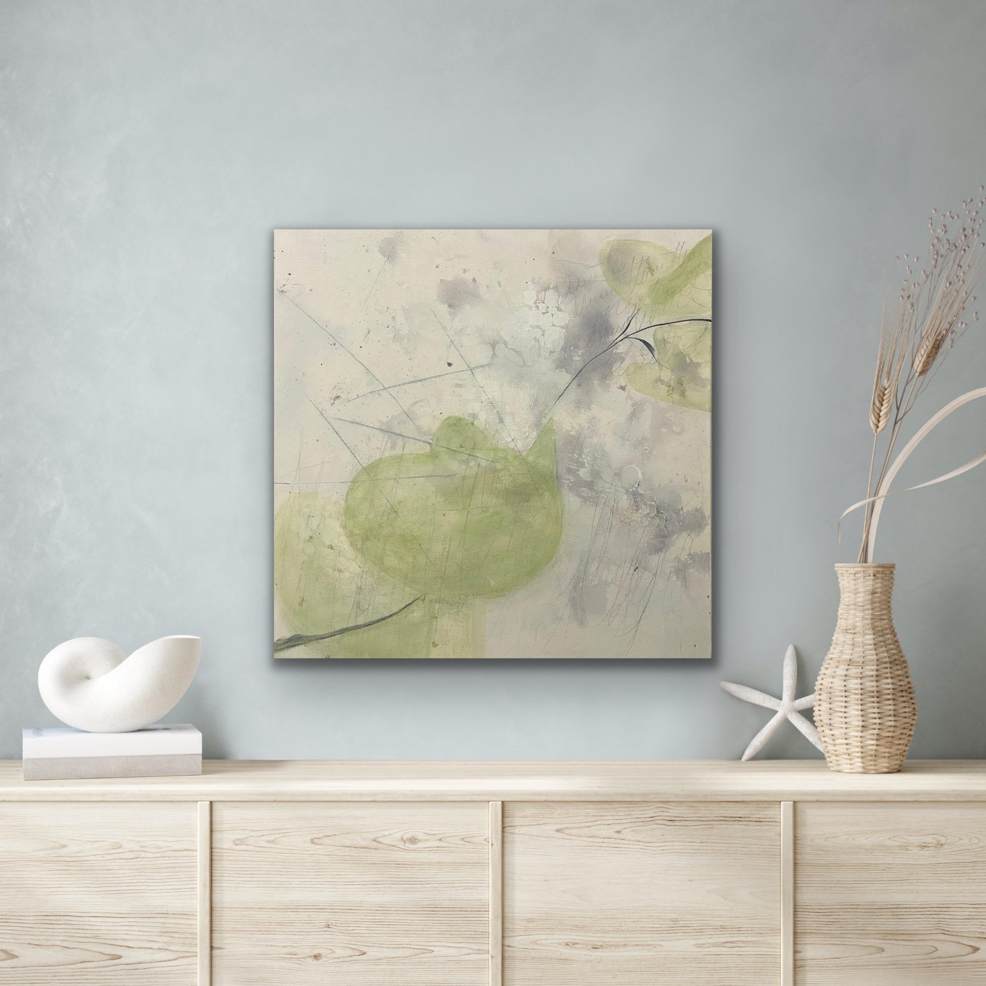 Variazione 15, Greene & Greene, bianco, Arte murale contemporanea, colori freschi di primavera in vendita 6
