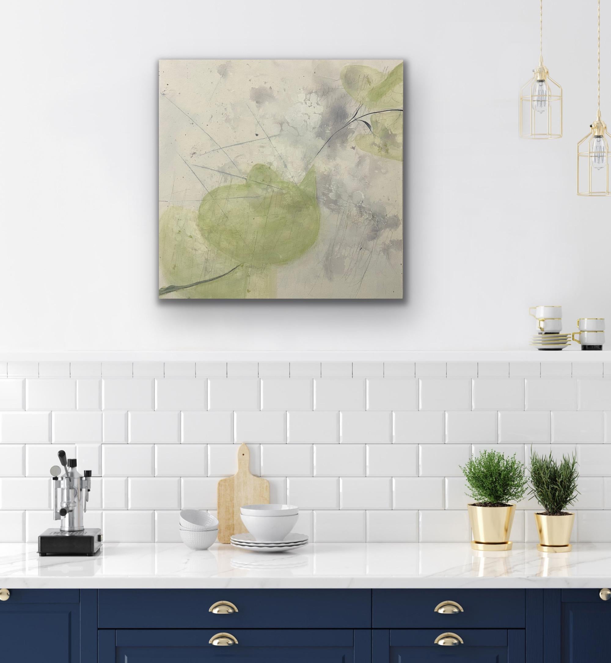 Variazione 15, Greene & Greene, bianco, Arte murale contemporanea, colori freschi di primavera in vendita 7