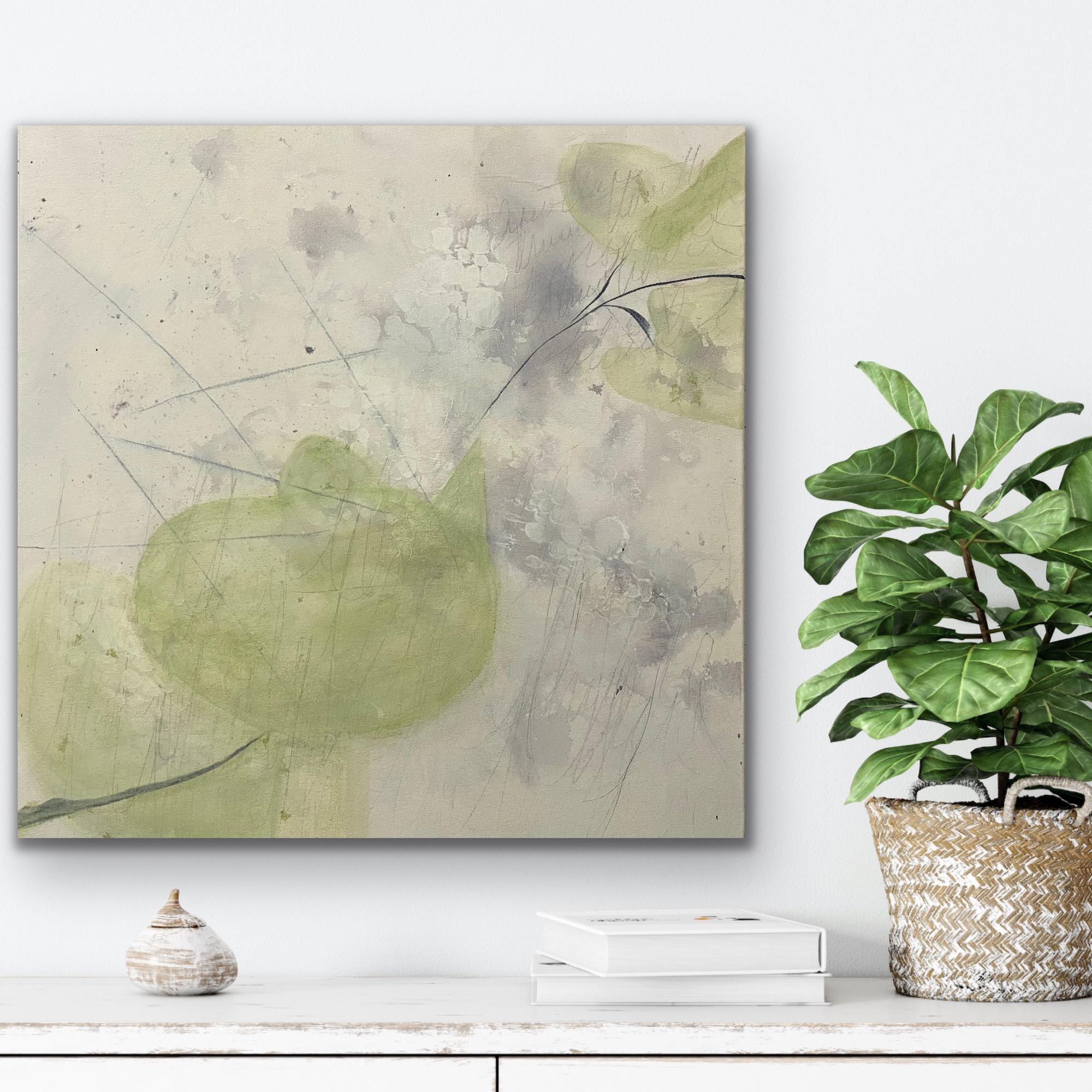 Variazione 15, Greene & Greene, bianco, Arte murale contemporanea, colori freschi di primavera in vendita 8