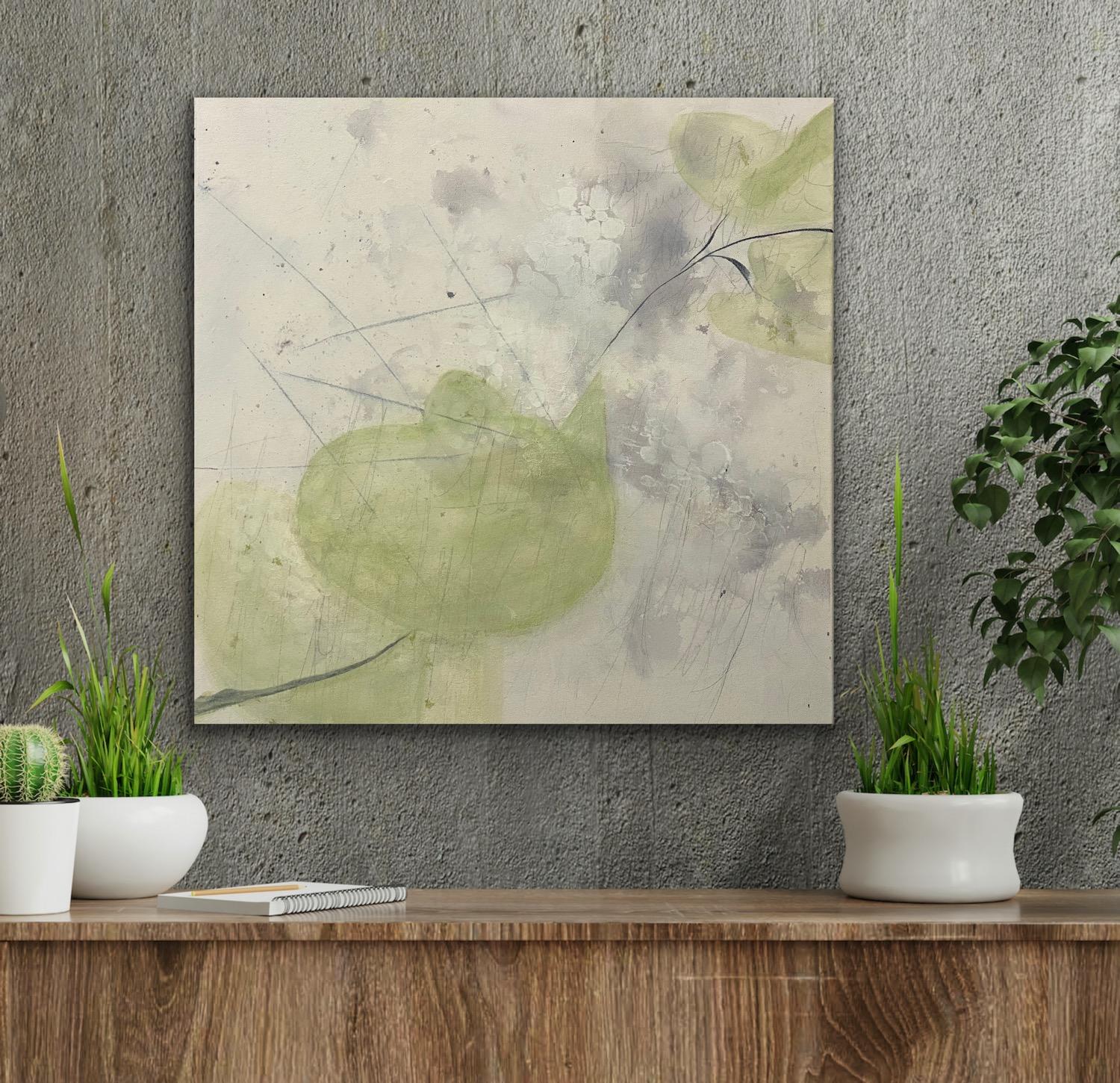 Variazione 15, Greene & Greene, bianco, Arte murale contemporanea, colori freschi di primavera in vendita 9