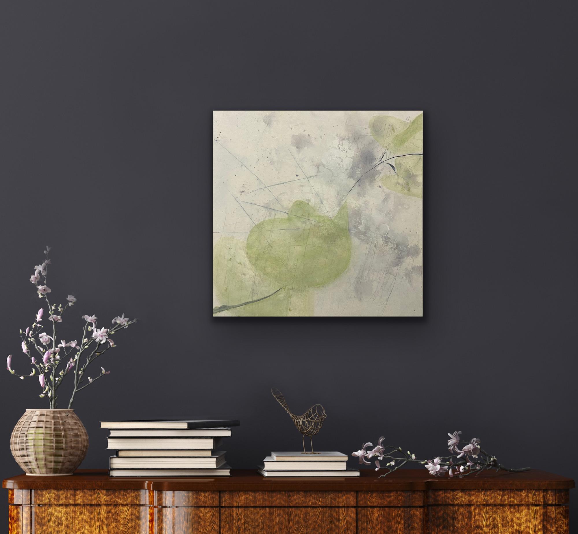 Variazione 15, Greene & Greene, bianco, Arte murale contemporanea, colori freschi di primavera in vendita 14