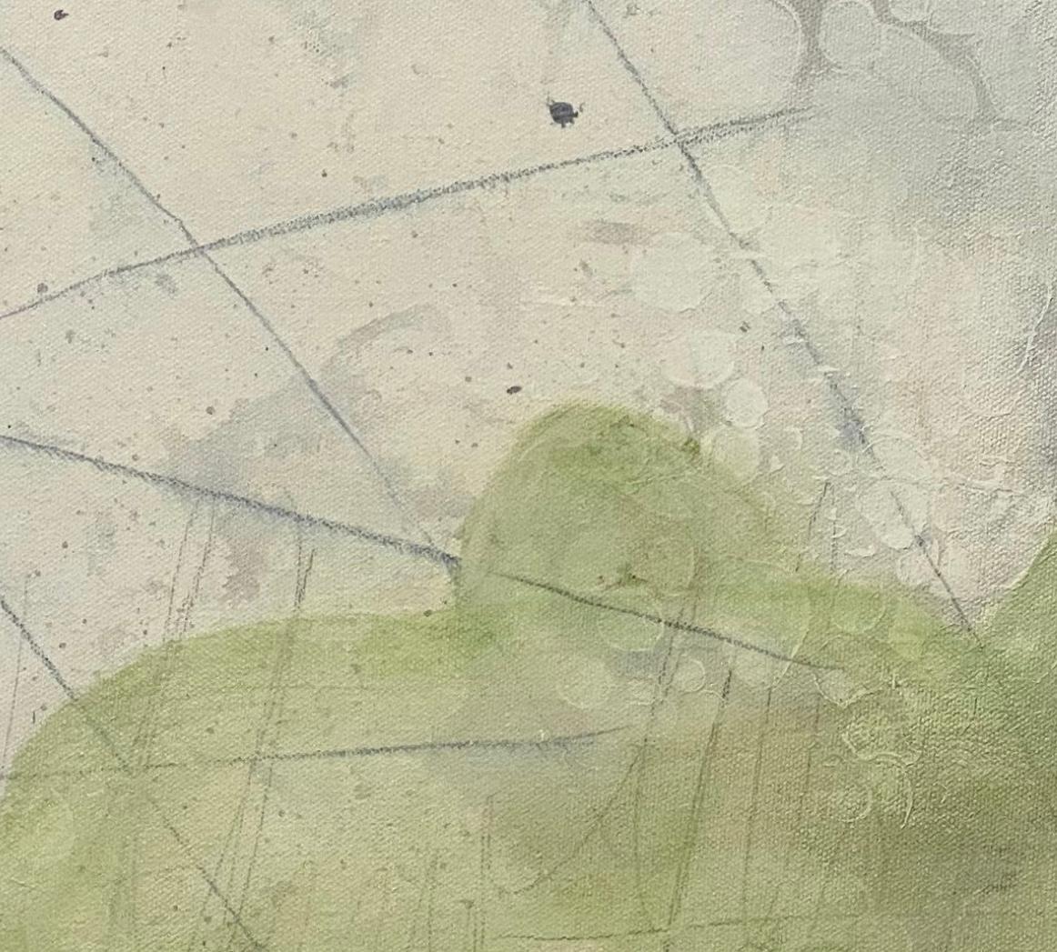 Variazione 15, Greene & Greene, bianco, Arte murale contemporanea, colori freschi di primavera in vendita 1