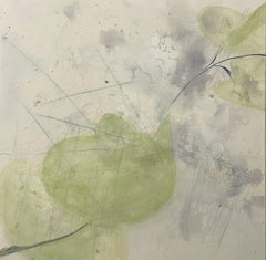Variation 15, Green, white, Contemporary decor wall art, spring fresh colors (Couleurs fraîches du printemps)