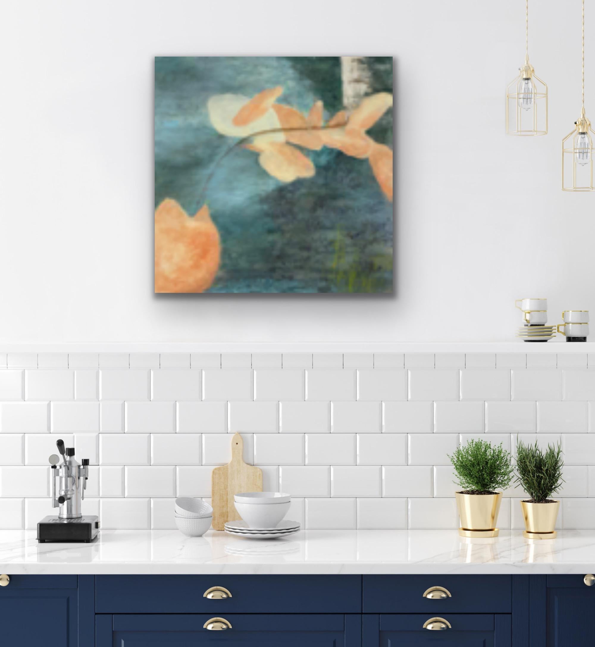 Variazione 4, arancione, blu, ispirato alla natura, impressionismo astratto, contemporaneo in vendita 7