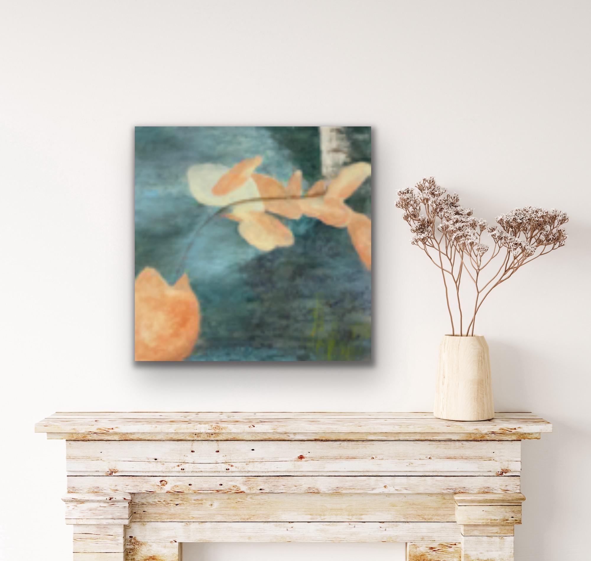 Variazione 4, arancione, blu, ispirato alla natura, impressionismo astratto, contemporaneo in vendita 8