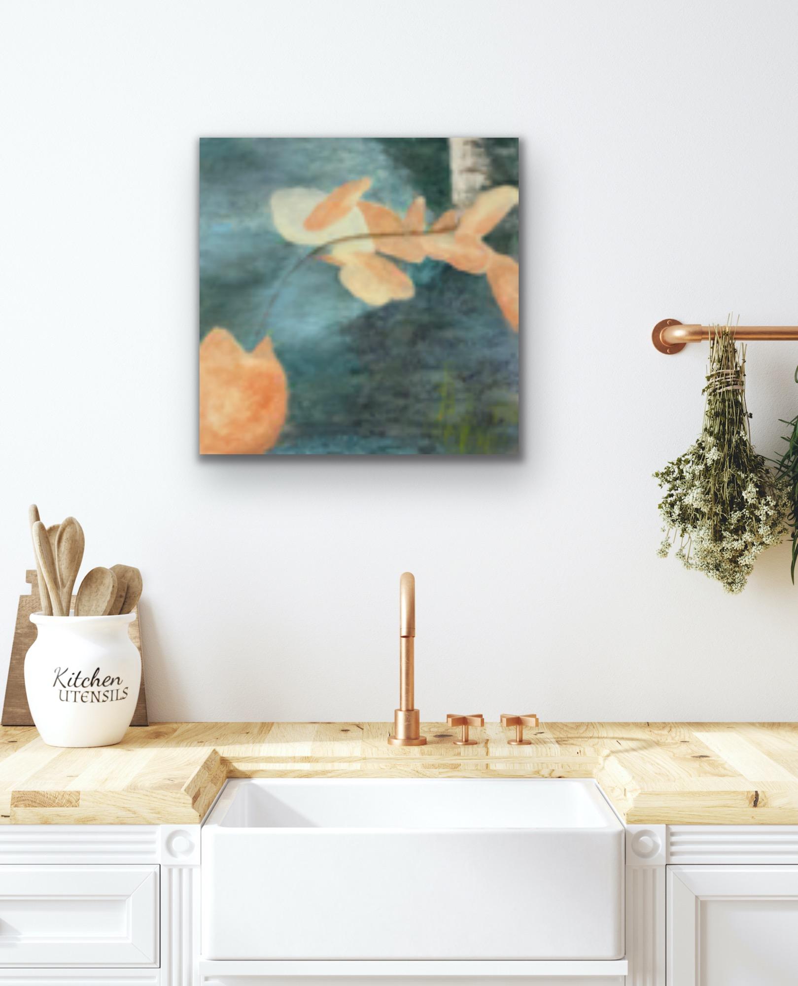 Variazione 4, arancione, blu, ispirato alla natura, impressionismo astratto, contemporaneo in vendita 9