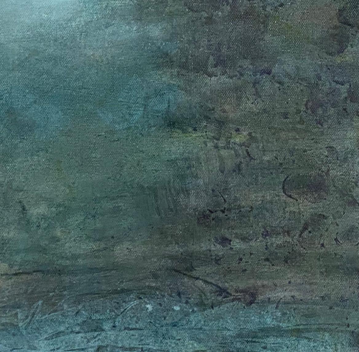 Variazione 4, arancione, blu, ispirato alla natura, impressionismo astratto, contemporaneo in vendita 3
