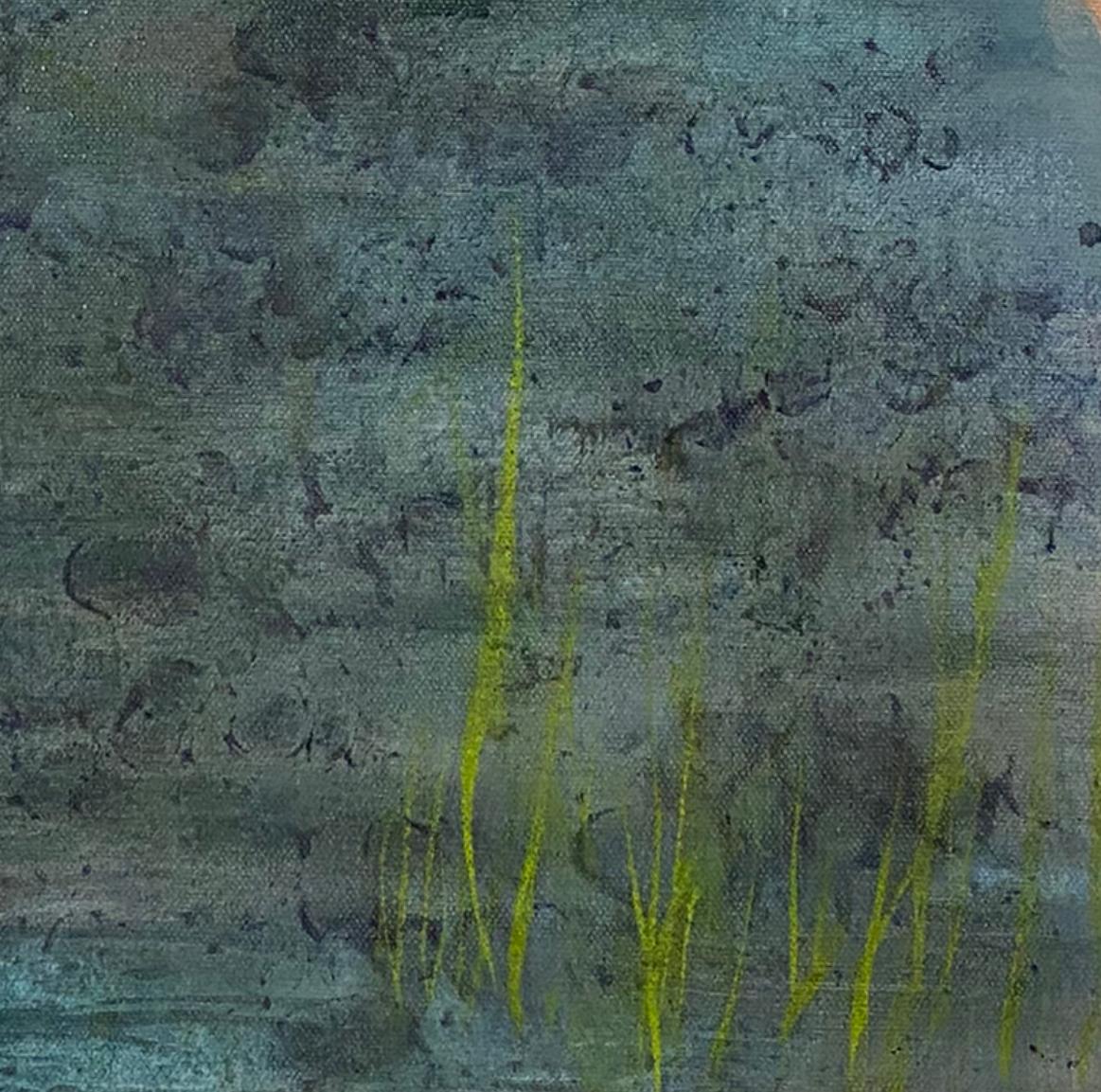 Variazione 4, arancione, blu, ispirato alla natura, impressionismo astratto, contemporaneo in vendita 4