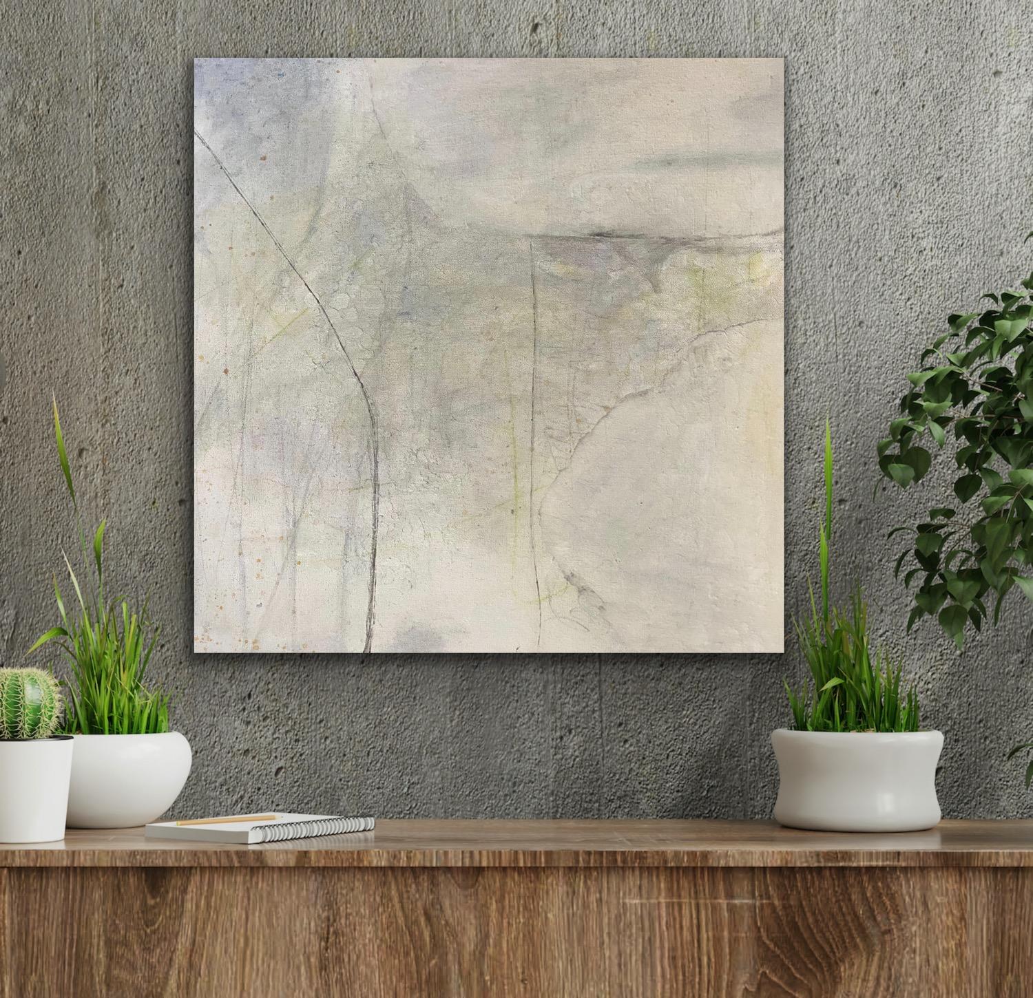 Variation 6, white on white, contemporary nature inspired For Sale 6