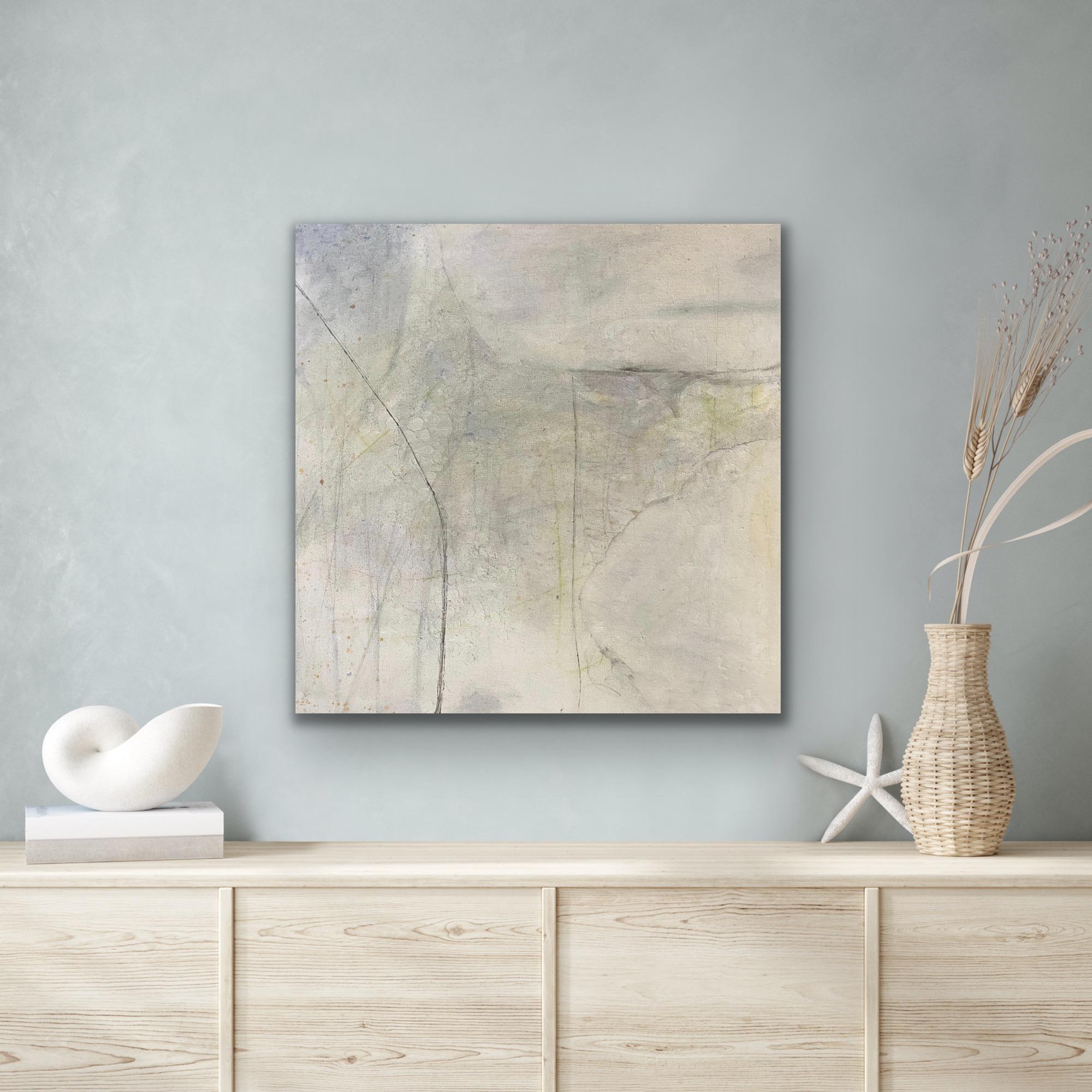 Variazione 6, bianco su bianco, ispirato alla natura contemporanea in vendita 8
