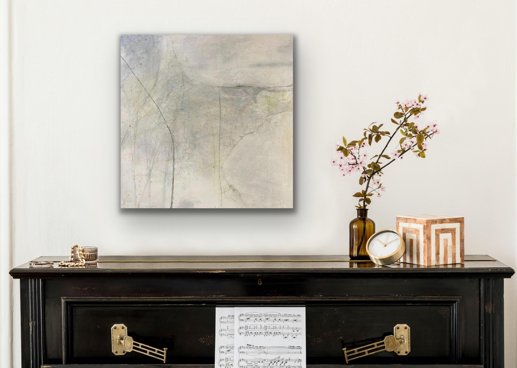 Variazione 6, bianco su bianco, ispirato alla natura contemporanea in vendita 11