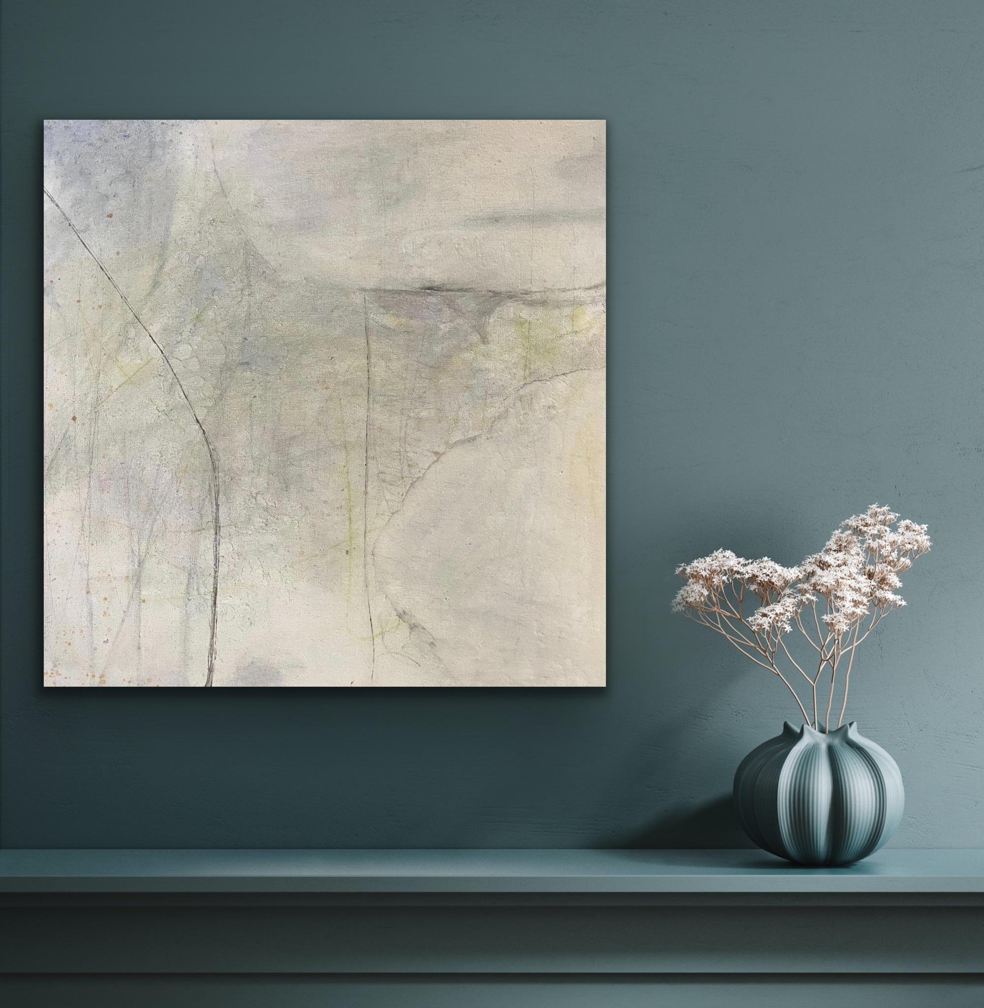 Variation 6, white on white, contemporary nature inspired For Sale 12