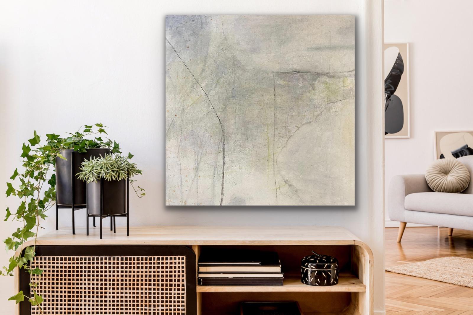 Variazione 6, bianco su bianco, ispirato alla natura contemporanea in vendita 15