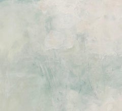 Schwerelose Präsenz, meerschaumgrün, rosa, weich, gelassen, atmosphärisch