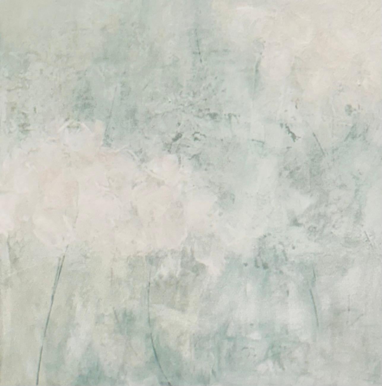 Weightless Presence, seafoam green, pink, soft, serene, atmospheric en vente 1