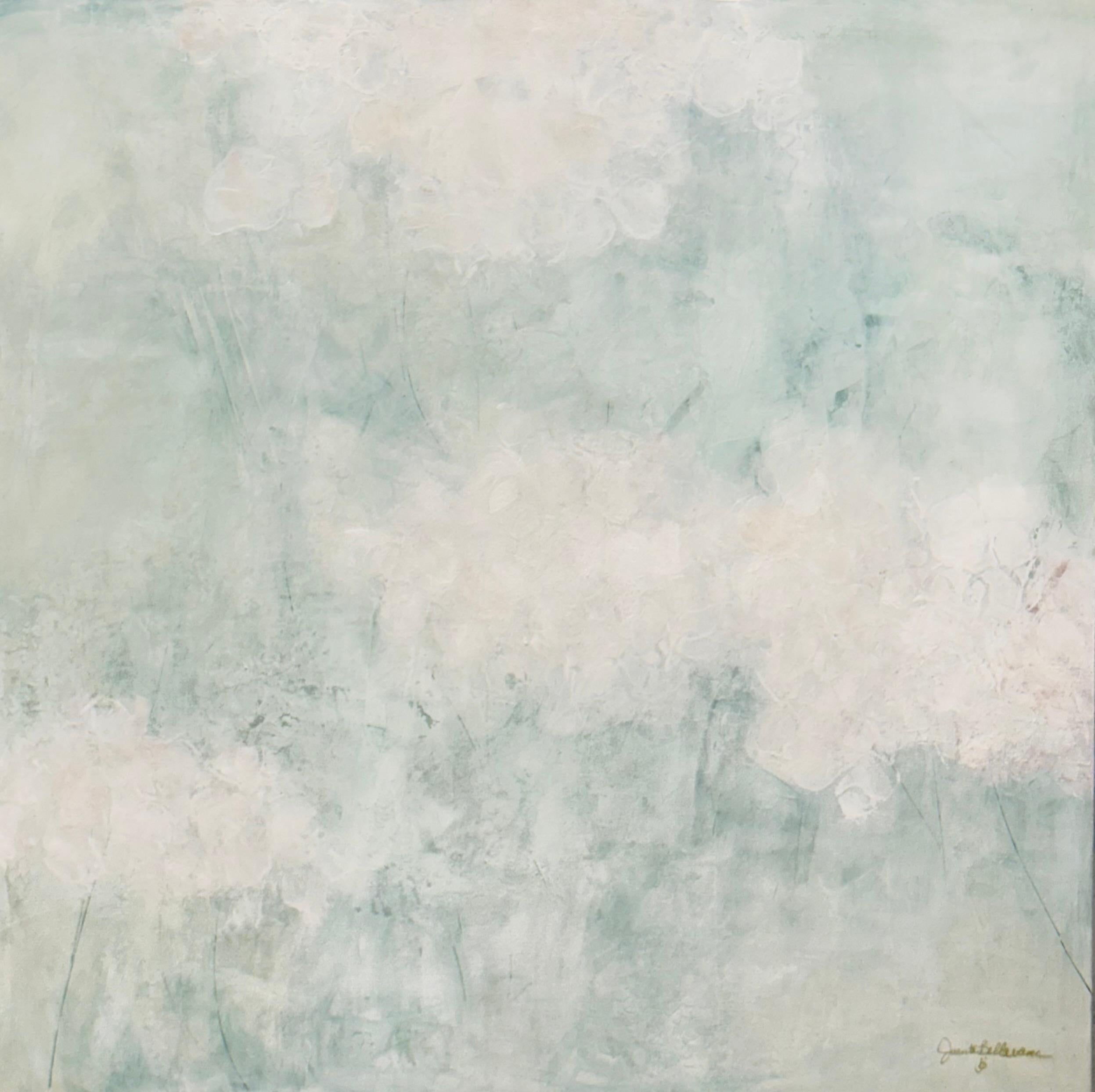 Weightless Presence, seafoam green, pink, soft, serene, atmospheric en vente 2