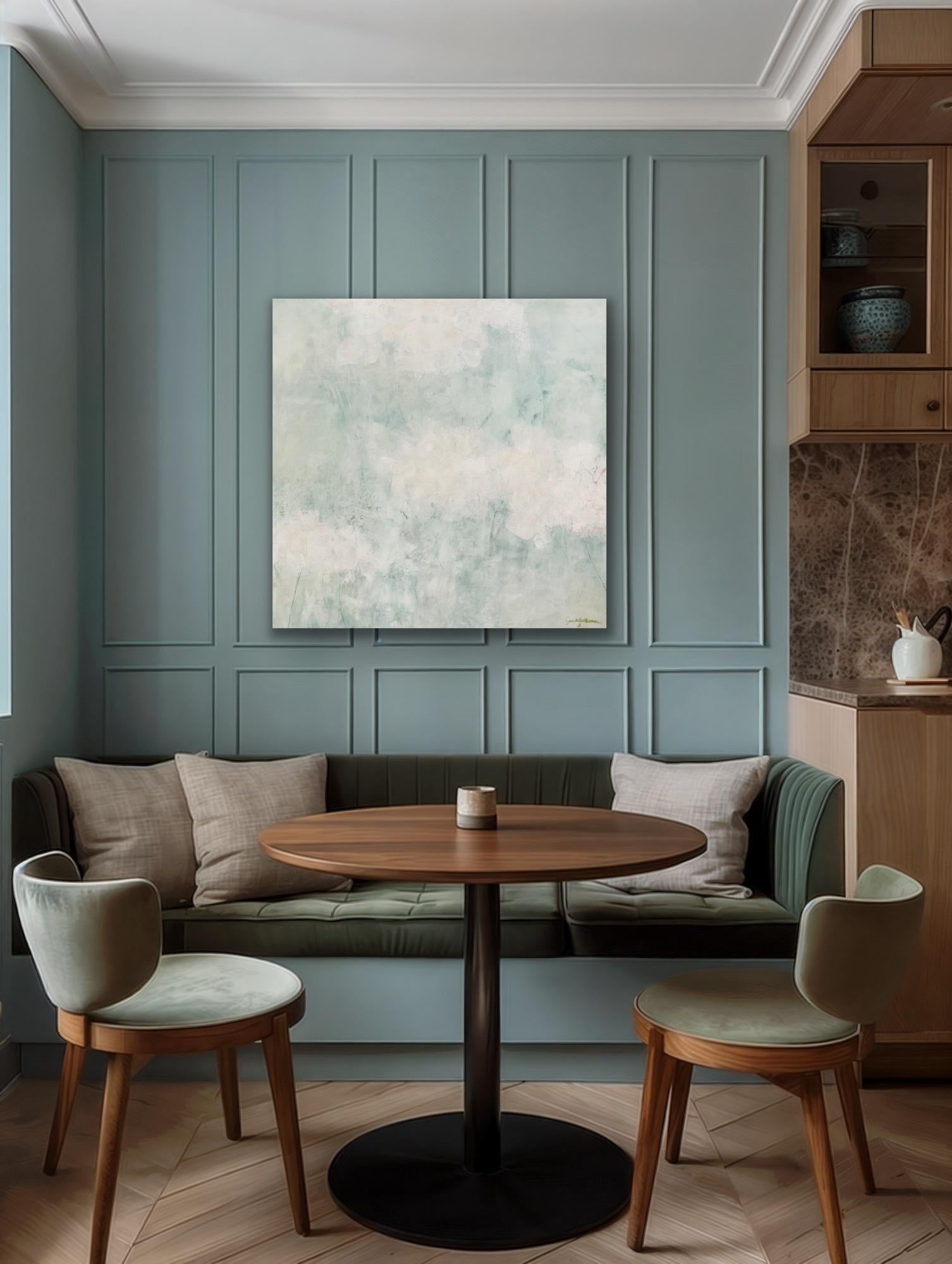 Weightless Presence, seafoam green, pink, soft, serene, atmospheric en vente 4
