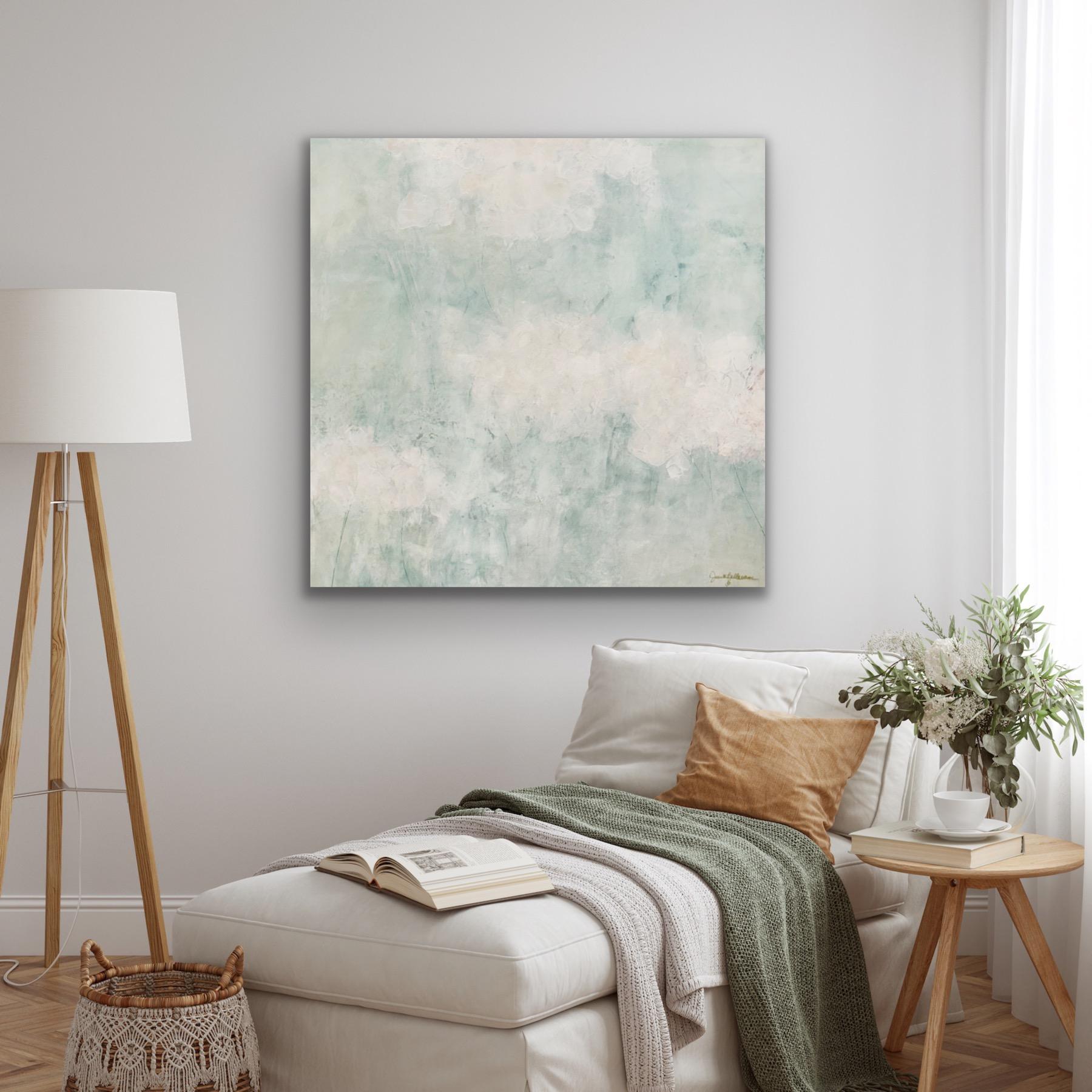 Weightless Presence, seafoam green, pink, soft, serene, atmospheric en vente 6