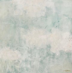 Weightless Presence, seafoam green, pink, soft, serene, atmospheric