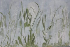 Where Stillness Gathers – Original Abstract Botanical Painting, sage