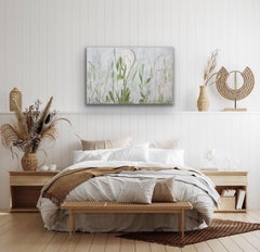 Where Stillness Gathers – Original Abstract Botanical Painting, sage