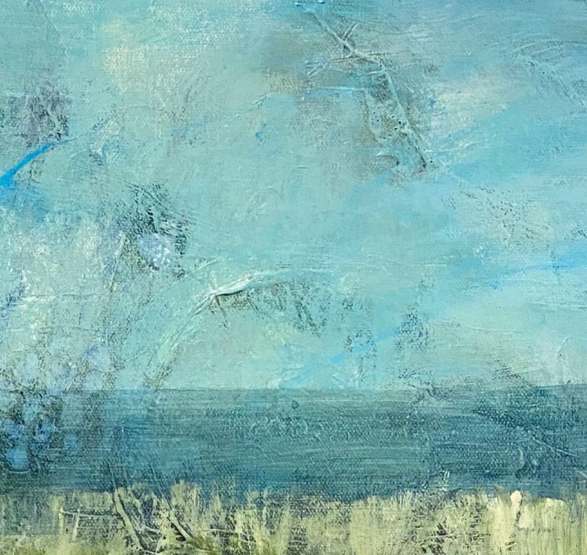 Where the Marshes run low, abstrakte Landschaft, grn und blau. Smpfe (Abstrakter Impressionismus), Painting, von Juanita Bellavance 
