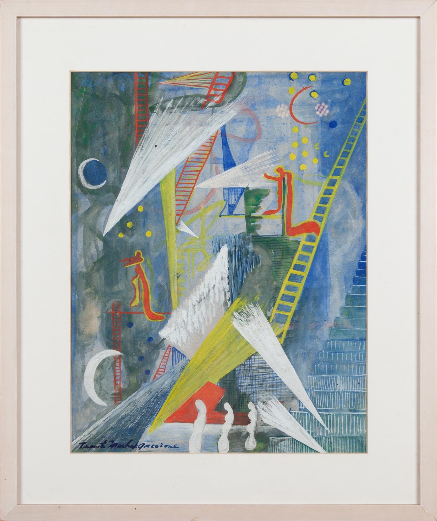 Juanita Guccione Abstract Drawing - Study for Ladders