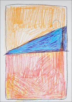 Wooden Architecture, Abstract Geometric Totem in Primary Tones, Expressionist