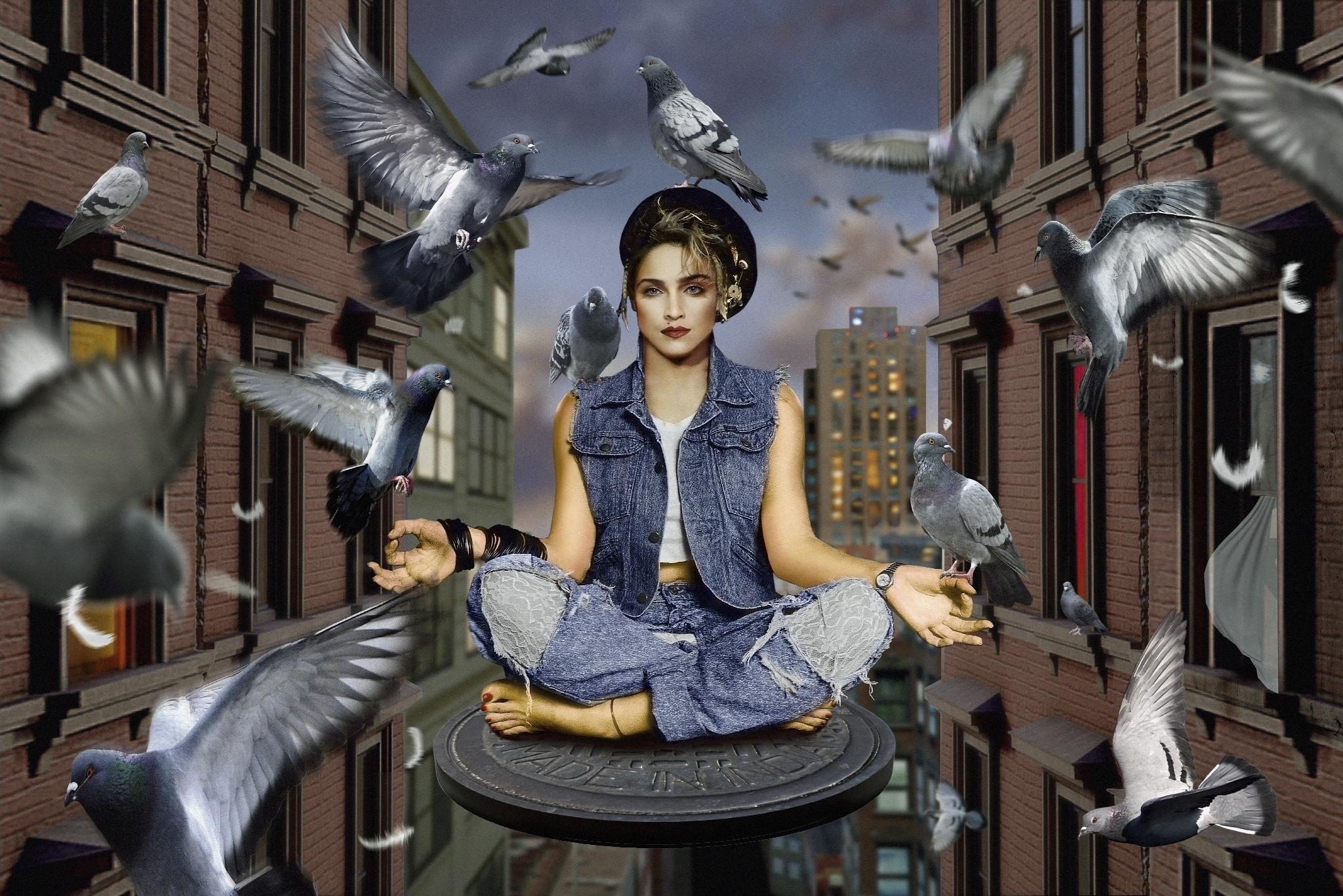 MADONNA (MANIFESTAZIONE DI MANHATTAN) - Print di Juano Diaz