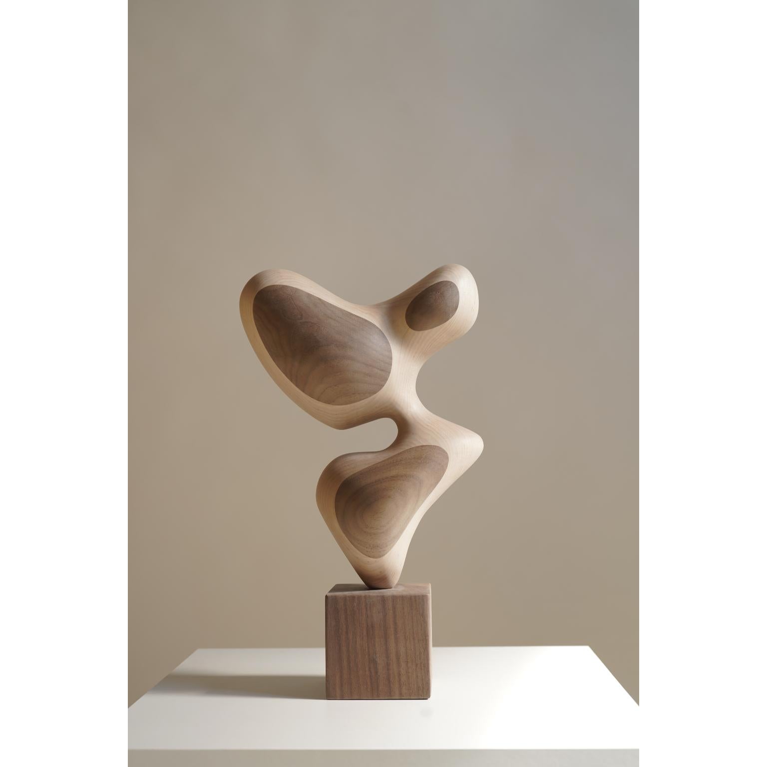Jubokko Sculpture by Chandler McLellan
Limited Edition of 8 Pieces.
Dimensions: D 10.2 x W 20.3 x H 34.4 cm. 
Materials: Hard maple and walnut.

Sculptures will be signed and numbered on the bottom of the base. Wood grain will vary, wood species