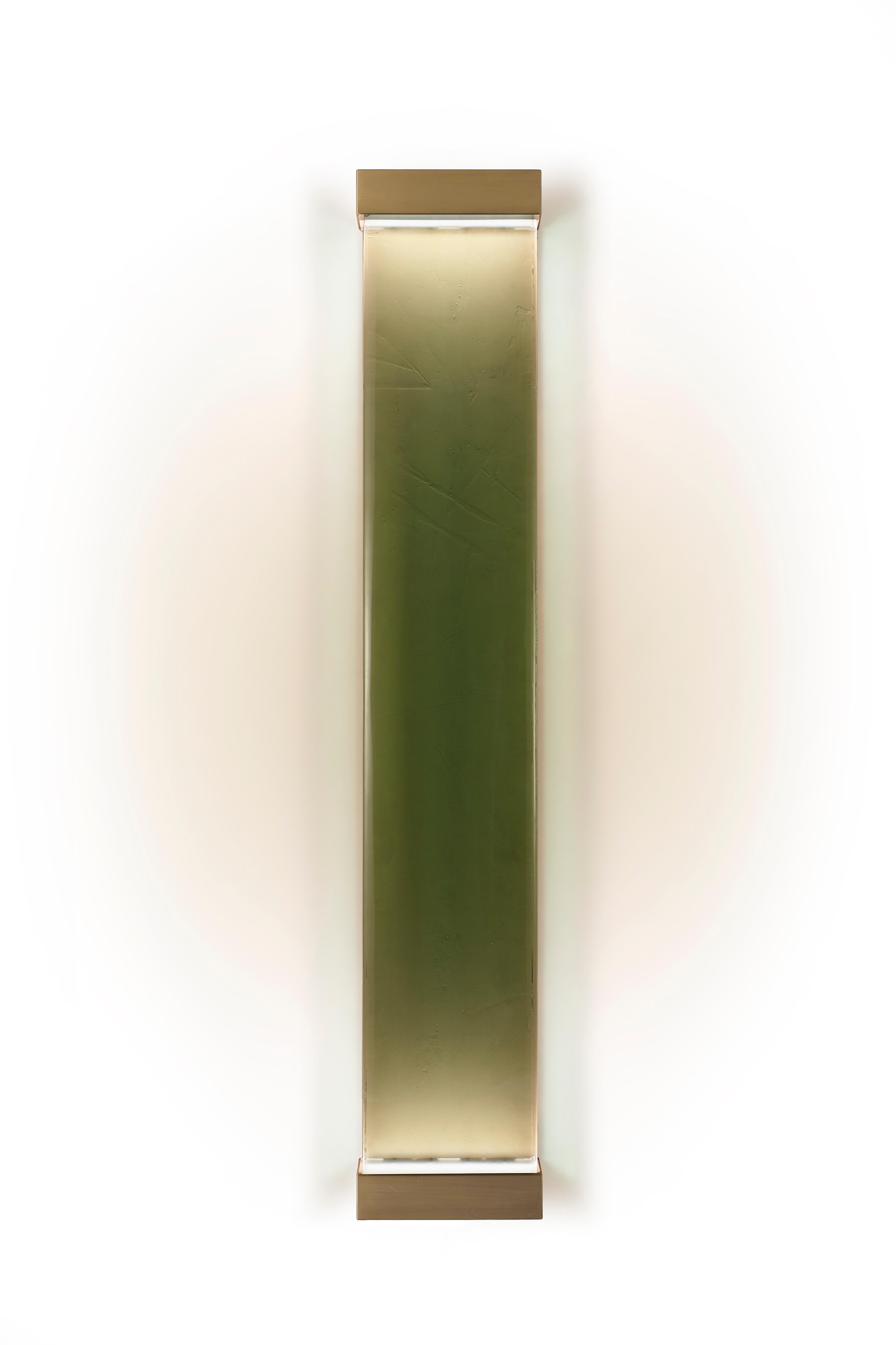 Jud Wall Lamps Agave by Draga&Aurel Resin, 21st Century Glass Resin Brass For Sale