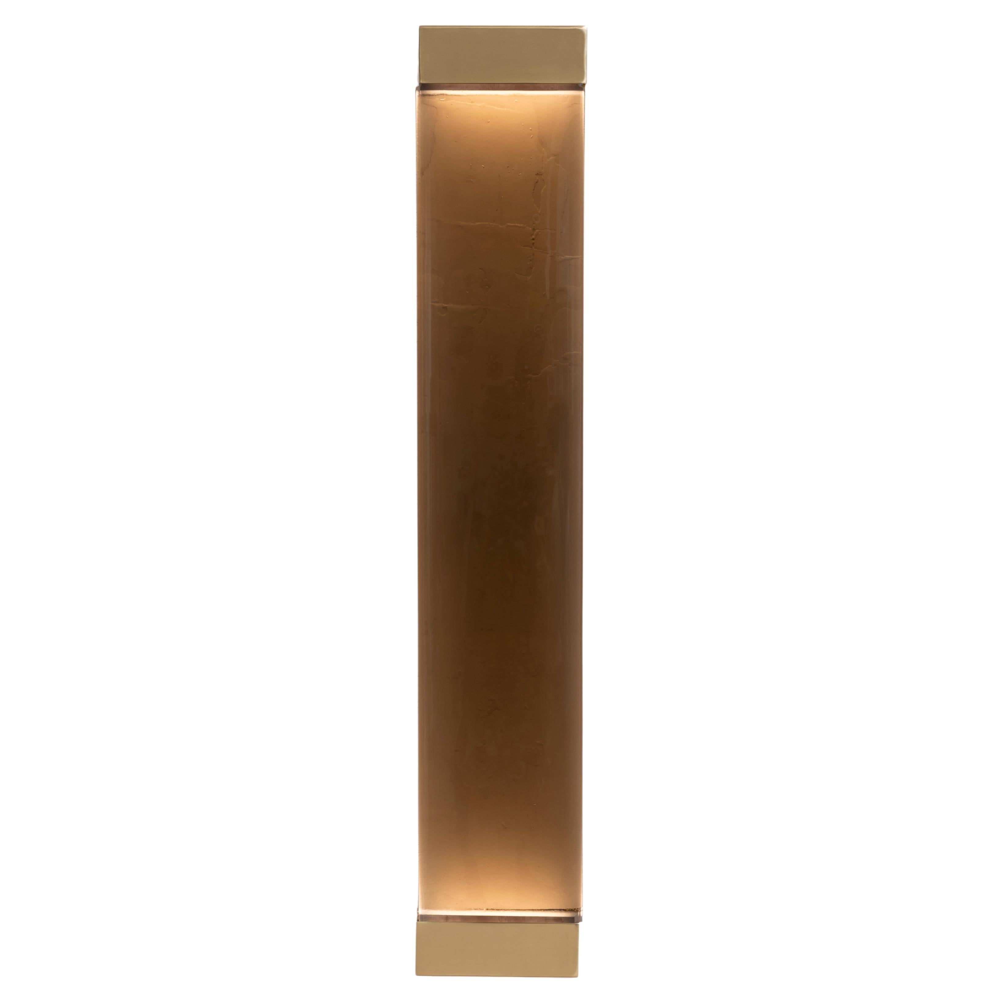 Jud Wall Lamps Cacao by Draga&Aurel Resin, 21st Century Glass Resin Brass