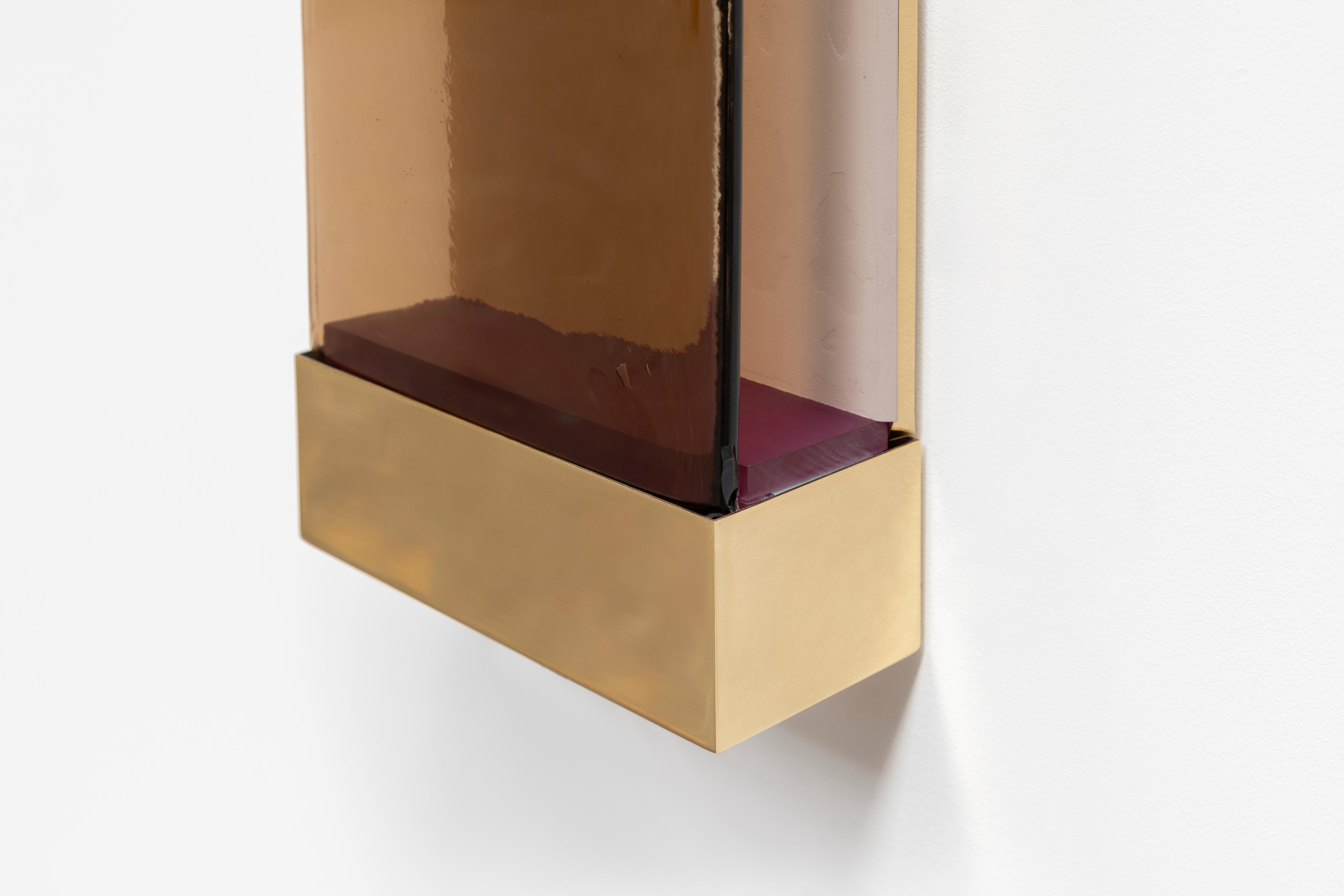 Modern Jud Wall Lamps Carminio by Draga&Aurel Resin, 21st Century Glass Resin Brass For Sale