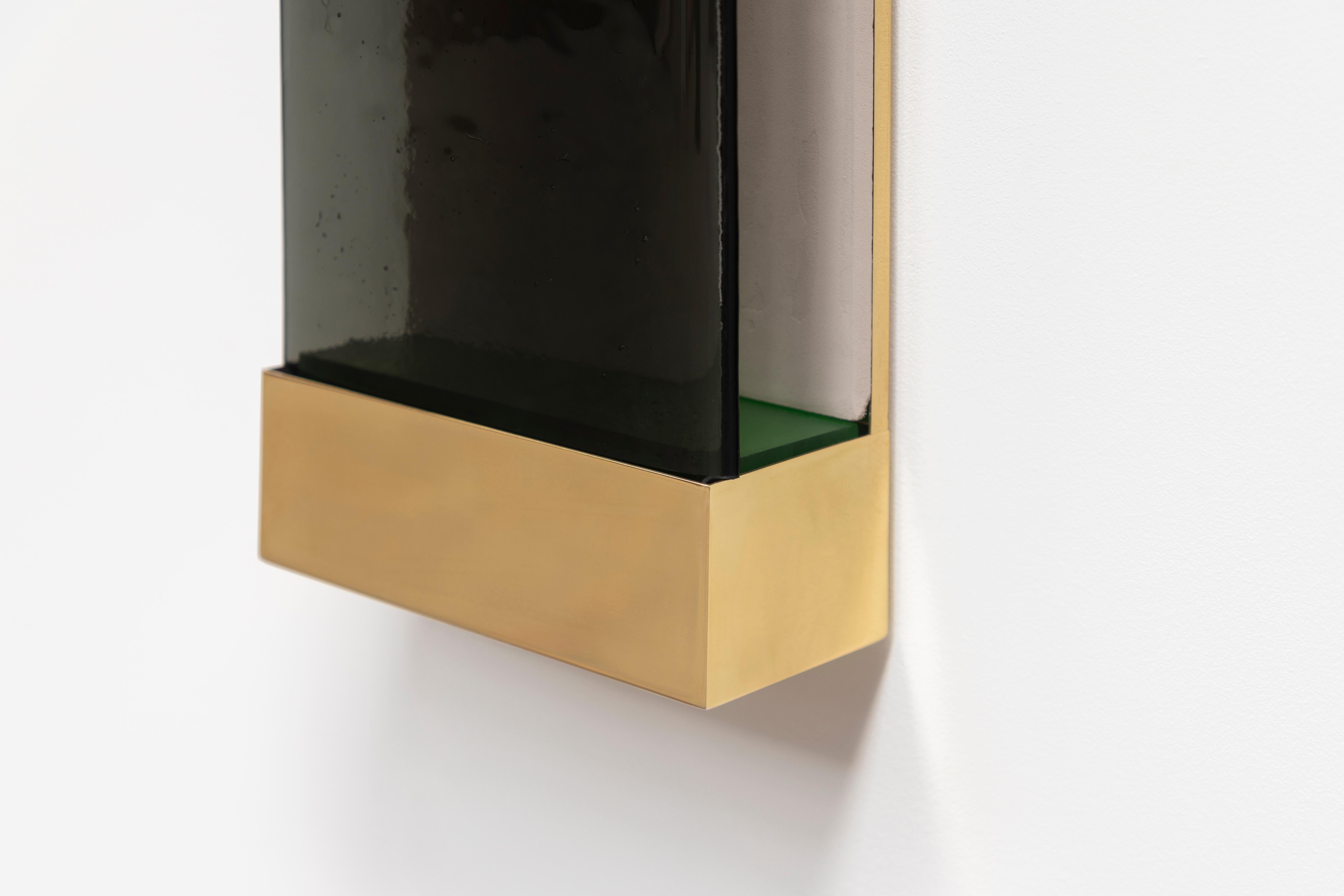 Modern Jud Wall Lamps Stagno by Draga & Aurel Resin, 21st Century Glass Resin Brass For Sale