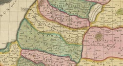 Judaea or Terra Sancta, Twelve Tribes of Israel – Sanson Map, c.1680