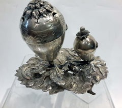 Judaic Silver Double Spice Container, Eastern Europe, 18th-19th Century