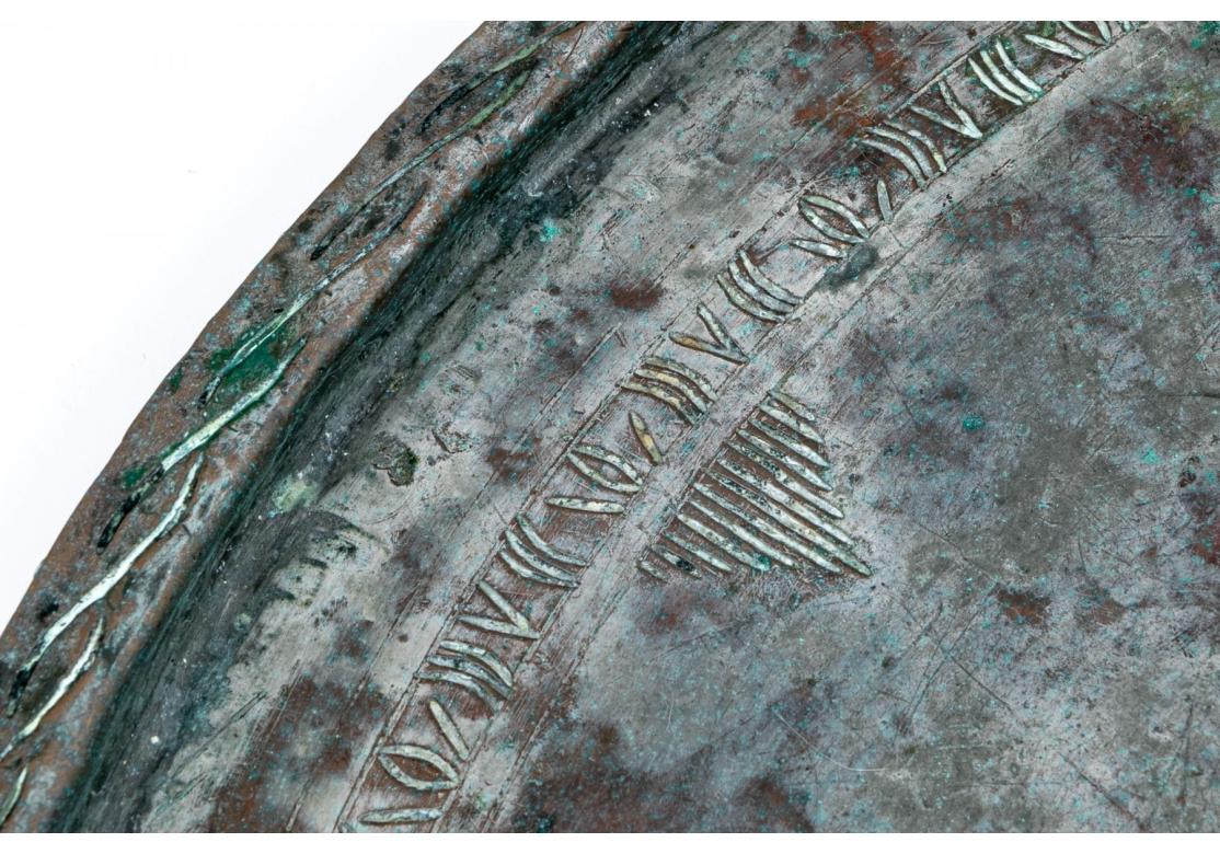Judaica Antique Copper And Brass Seder Tray 2