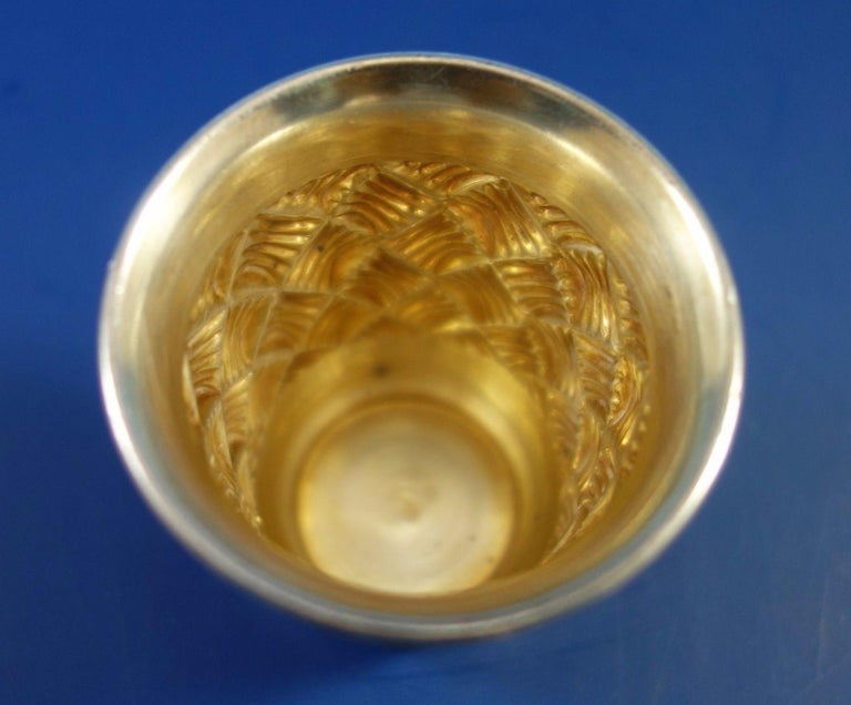 Judaica by Hadad Brothers Sterling Silver Cordial Cup Basket Weave GW
