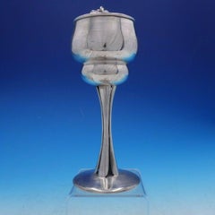 Judaica Kiddush Cup with Lid and Gold Wash Interior by Richard Fishman