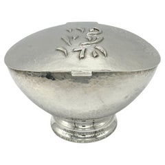 JUDAICA-SILBER ETROG-Box AUS ETROG, DESIGNT VON LUDWIG-WOLPERT. New York, 20. Jahrhundert
