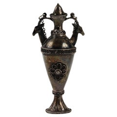 Antique Judaica Silver Snuff Bottle With Filigree Design Signed BETZALEL