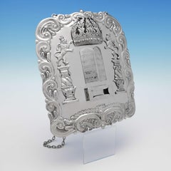 Judaica, Sterling Silver Set of Rimonim And Breast Plate, M. Salkind, 1935