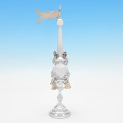 Judaica - Traditional English Sterling Silver Spice Box or Besamim - London 1930