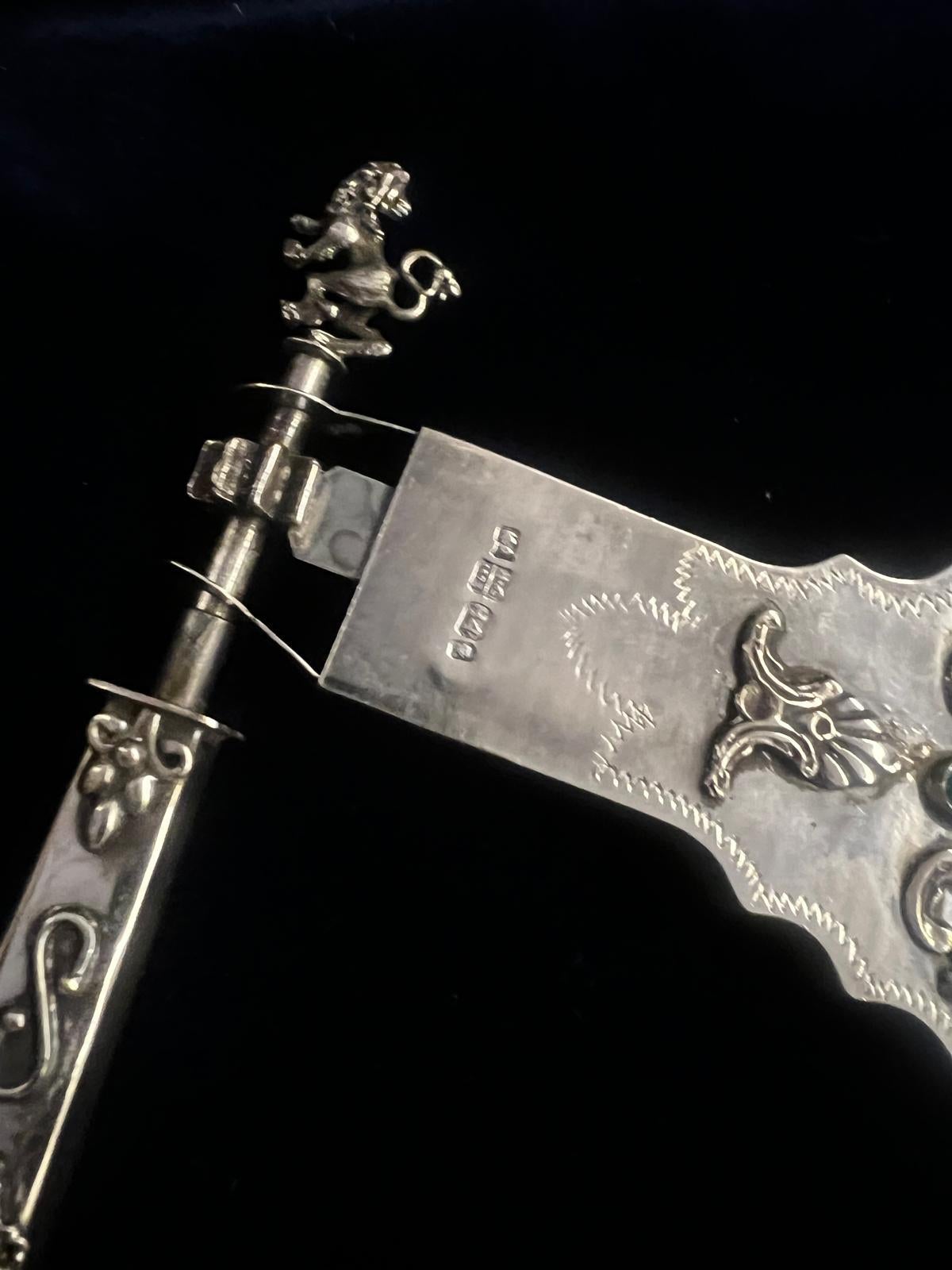 19th Century Judaical Antique Rare Sterling Silver Purim Rattler (Grager/Grogger) 1873