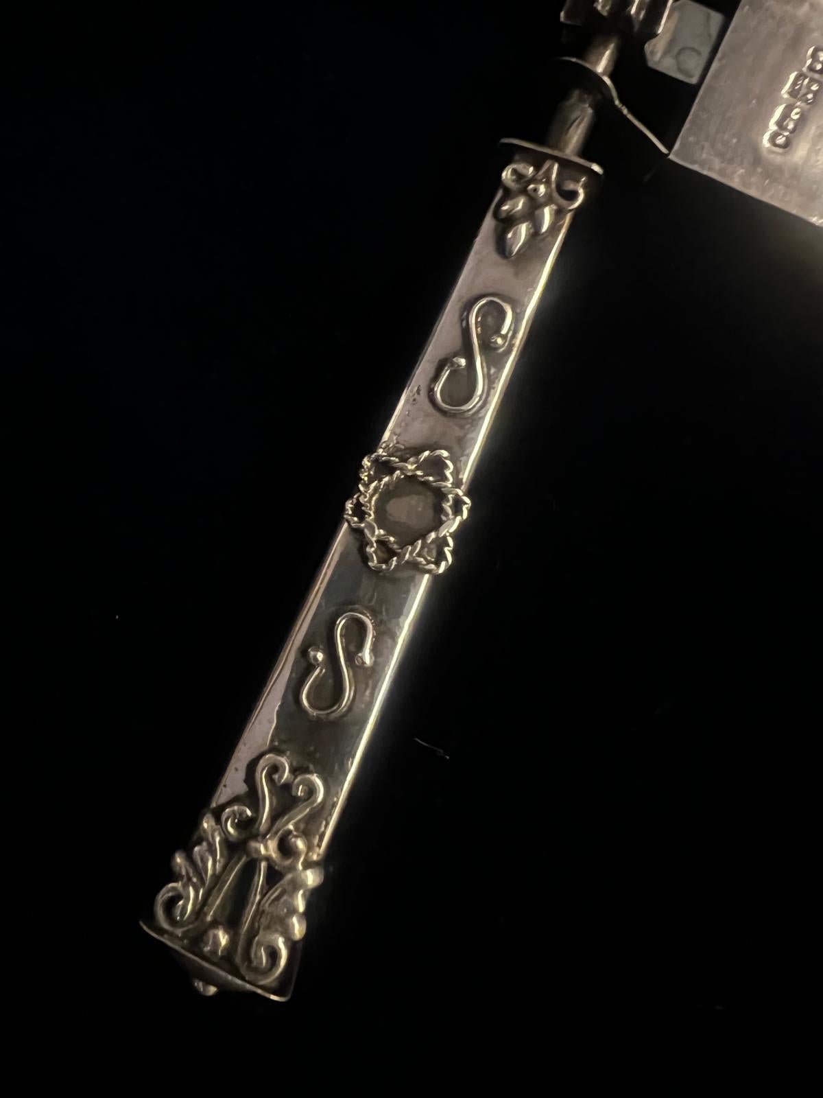 Judaical Antique Rare Sterling Silver Purim Rattler (Grager/Grogger) 1873 1