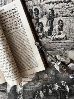 Silver Mezuzah and Torah Pointer Judaica Original Antiquity Art Display 1800s